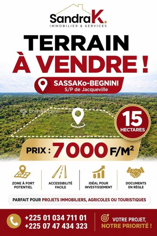 Terrain 15 ha - Jacqueville