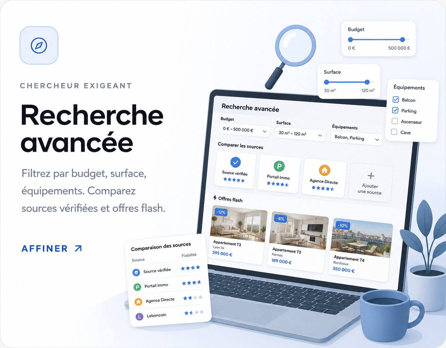 Recherche avancée — Chercheur exigeant